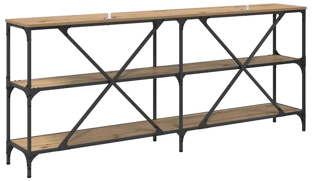 vidaXL Τραπέζι κονσόλας με ράφι Artisan Oak 180 x 30 x 75 εκ