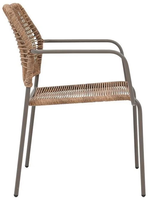 Καρέκλα Leana Fylliana Καφέ 56x59x80 εκ. 56x59x80 εκ.