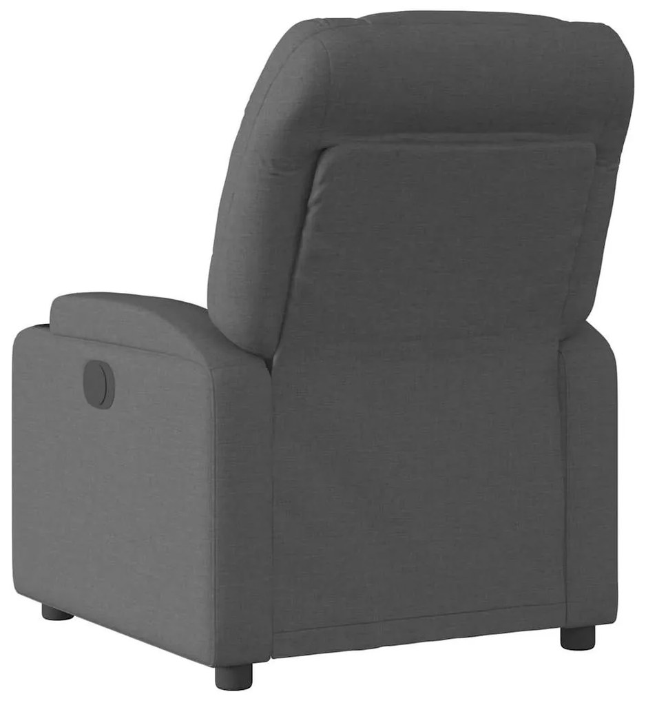 vidaXL Πολυθρόνα Ανακλινόμενη Ηλεκτρική Σκούρο Γκρι Υφασμάτινη