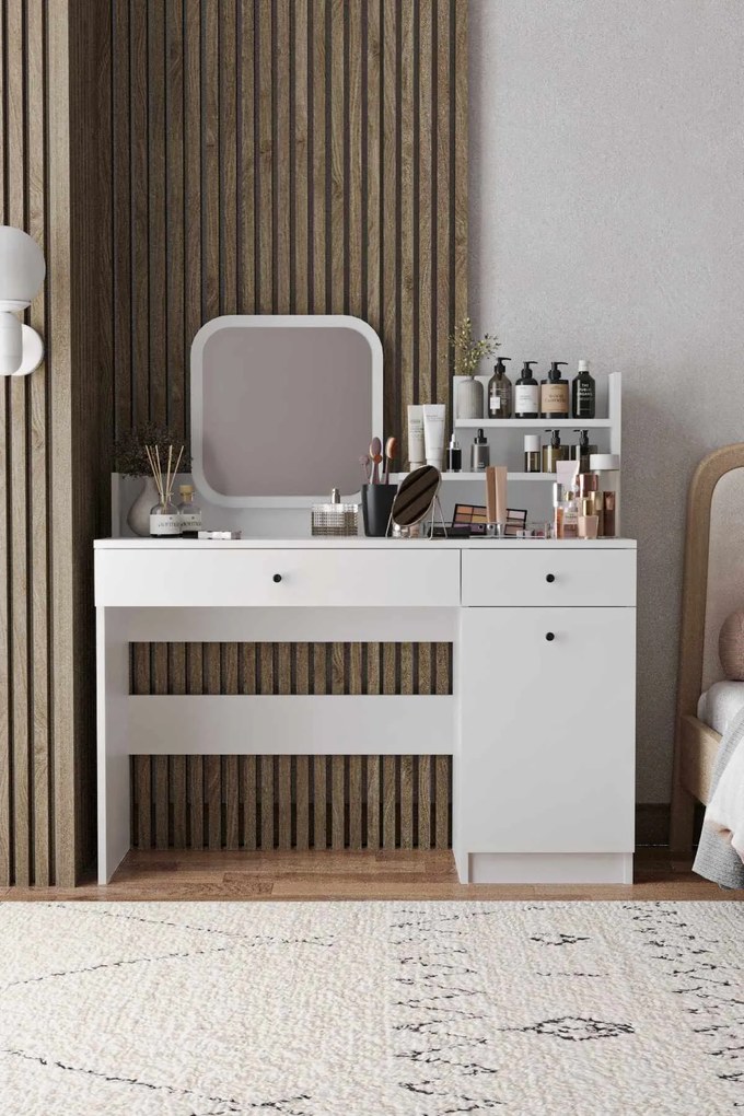 Make-Up Table Harmony 2 Square - White White