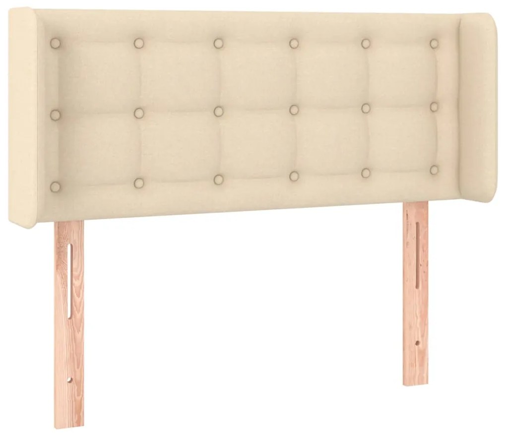 vidaXL Κεφαλάρι με Πτερύγια Κρεμ 93x16x78/88 εκ. Υφασμάτινο