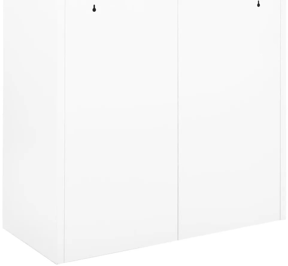vidaXL Ντουλάπι με Συρόμενη Πόρτα Λευκό 90 x 40 x 90 εκ. Ατσάλινο