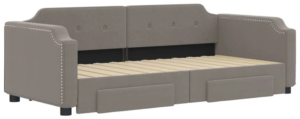 ΚΑΝΑΠΕΣ ΚΡΕΒΑΤΙ ΣΥΡΟΜΕΝΟΣ TAUPE 90X200 ΕΚ. ΎΦΑΣΜΑ &amp; ΣΥΡΤΑΡΙΑ 3197673