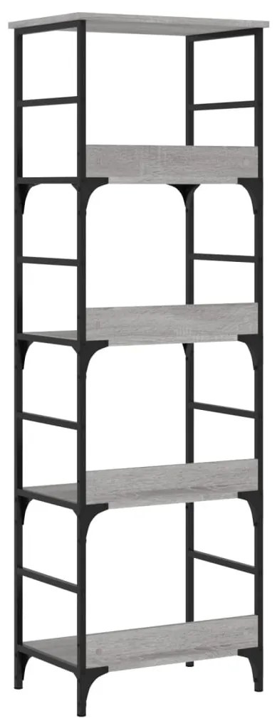 vidaXL Βιβλιοθήκη Γκρι Sonoma 50x33x153 εκ. Επεξεργασμένο Ξύλο