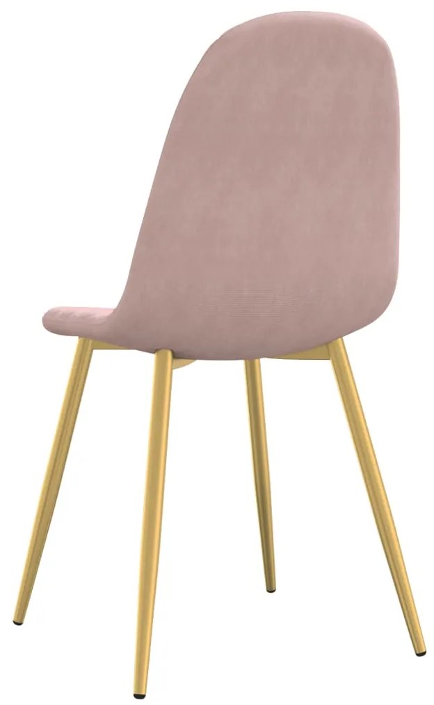 vidaXL Καρέκλες Τραπεζαρίας 2 τεμ. Ροζ Βελούδινες