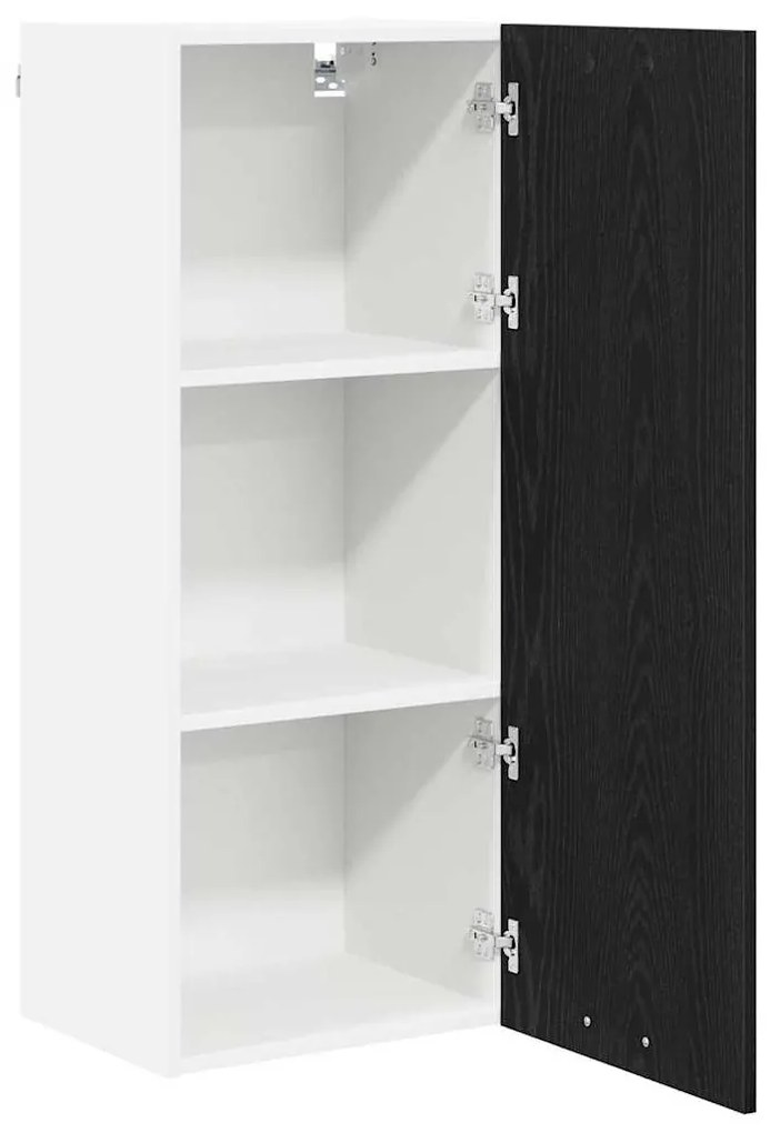 vidaXL Κρεμαστό ντουλάπι με αποθήκευση Μαύρη Οξυά 40 x 31 x 100 εκ.