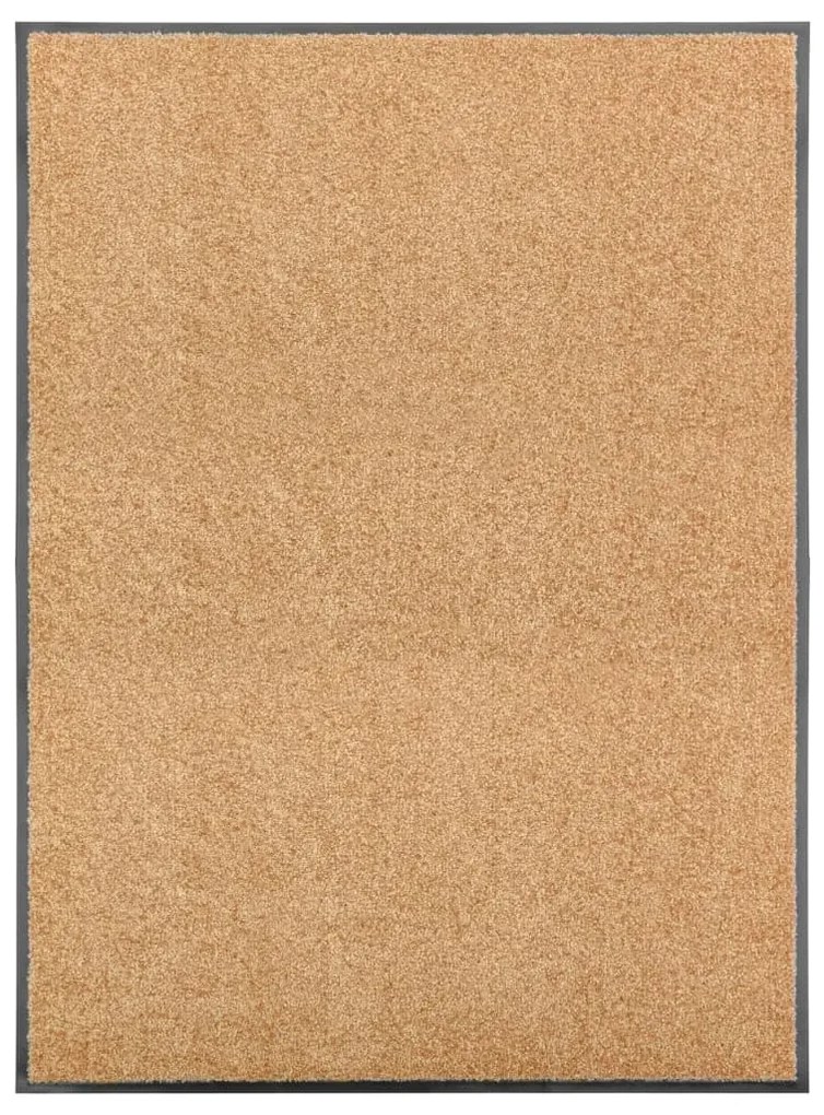 vidaXL Πατάκι Εισόδου Πλενόμενο Κρεμ 90 x 120 εκ.