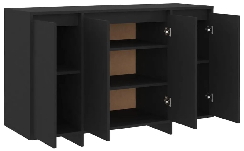 vidaXL Συρταριέρα Μαύρη 120 x 41 x 75 εκ από Μοριοσανίδα