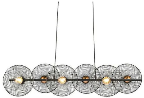 ΚΡΕΜΑΣΤΟ Φ/Σ 6ΧΕ27 ΜΑΥΡΟ ΜΕΤΑΛΛΙΚΟ 103Χ35ΧΗ119CM KOBE ACA HL45846P103B