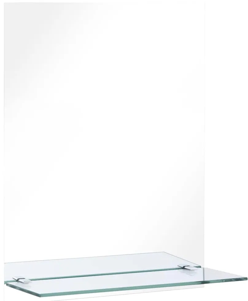 vidaXL Καθρέφτης Τοίχου με Ράφι 50 x 70 εκ. από Ψημένο Γυαλί