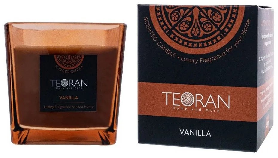 Αρωματικό Κερί Vanilla Τετράγωνο 210gr Teoran