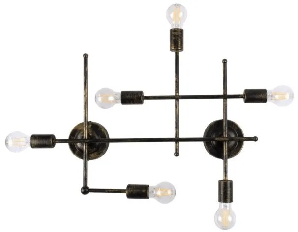 Απλίκα Φωτιστικό Τοίχου Μέταλλο Piping H66 Φ49 Globostar-666-Μπρονζέ 00666