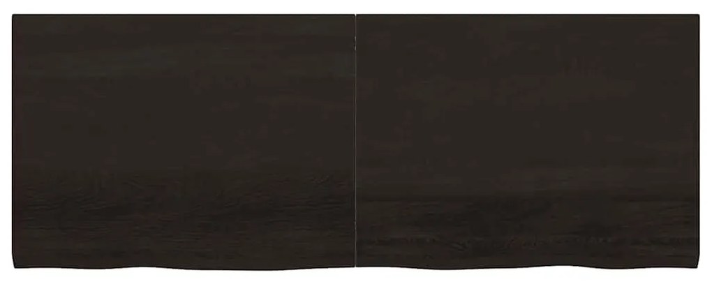 vidaXL Επιφάνεια Τραπεζιού Σκούρο Καφέ 160x60x(2-4)εκ Επεξ. Μασίφ Δρυς