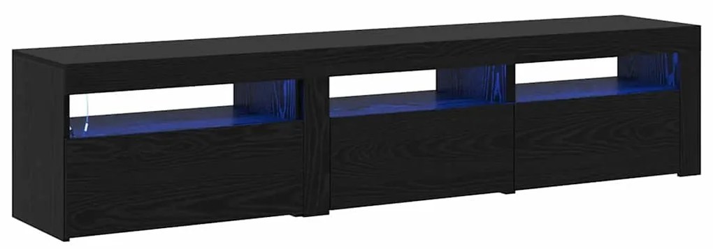 vidaXL Έπιπλα τηλεόρασης 2 pcs Μαύρη δρυς 180 x 35 x 40 εκ
