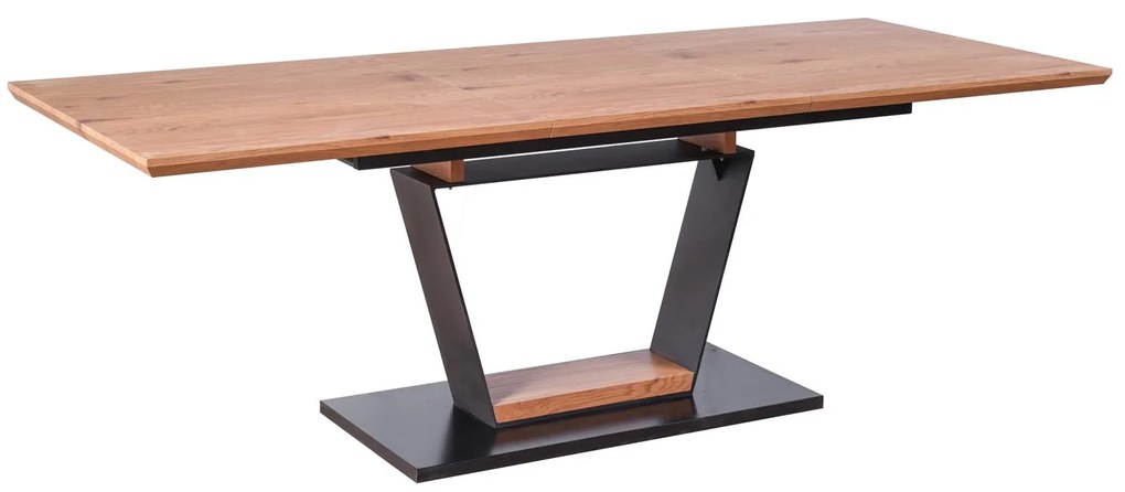 URBANO extension table, color: top - golden oak, leg - black / golden oak DIOMMI V-CH-URBANO-ST