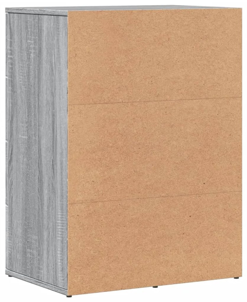 vidaXL Μπουφές Γκρι Sonoma 59x39x80 εκ. από Επεξεργασμένο Ξύλο