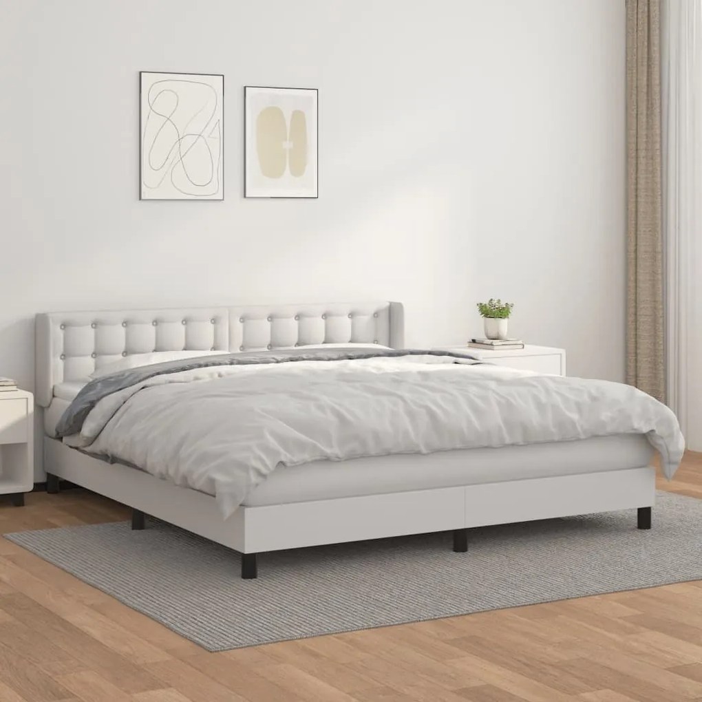 ΚΡΕΒΑΤΙ BOXSPRING ΜΕ ΣΤΡΩΜΑ ΛΕΥΚΟ 160X200ΕΚ.ΑΠΟ ΣΥΝΘΕΤΙΚΟ ΔΕΡΜΑ 3130788