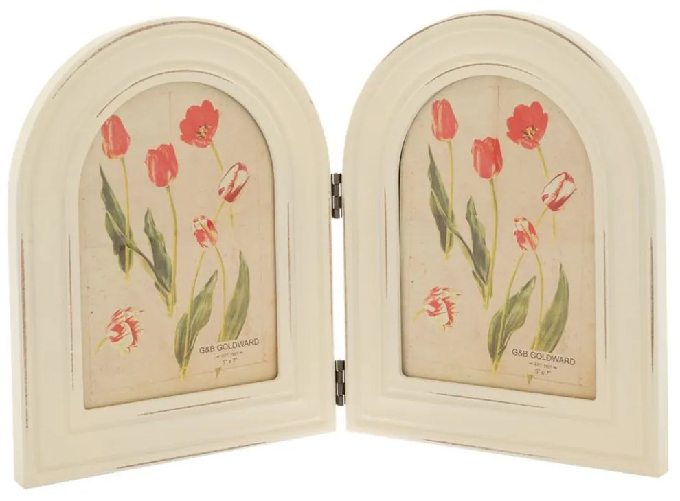 Κορνίζα Διπλή 86617 13x18cm White Mdf