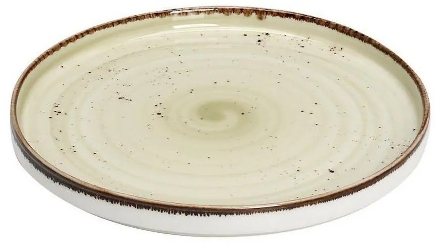 Πιάτο Πορσελάνινο Terra Step Ρηχό  Σετ 6 τμχ Tlh132K6 Φ21cm Green Espiel Porcelain