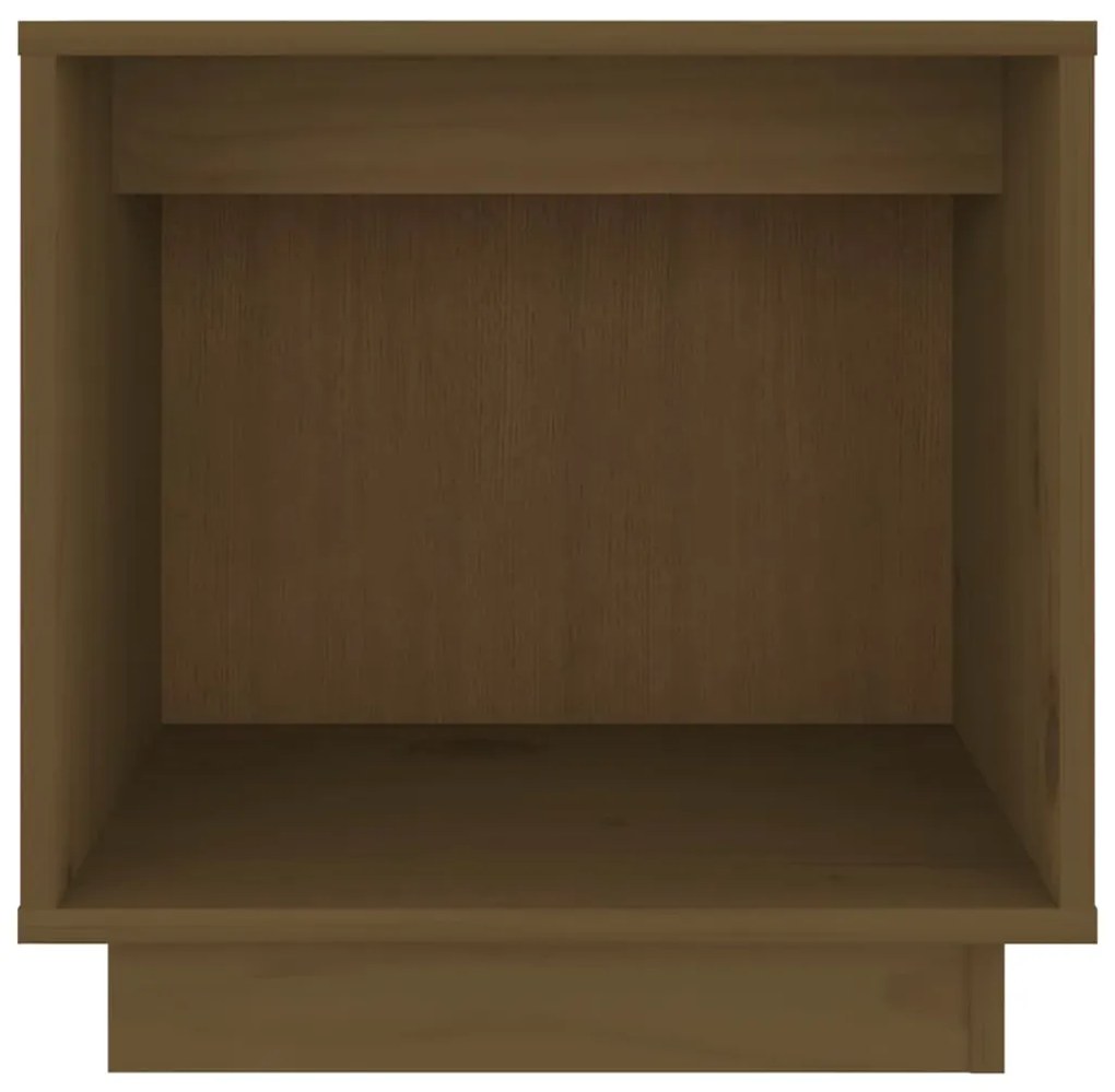vidaXL Κομοδίνο Καφέ Μελί 40 x 30 x 40 εκ. από Μασίφ Ξύλο Πεύκου
