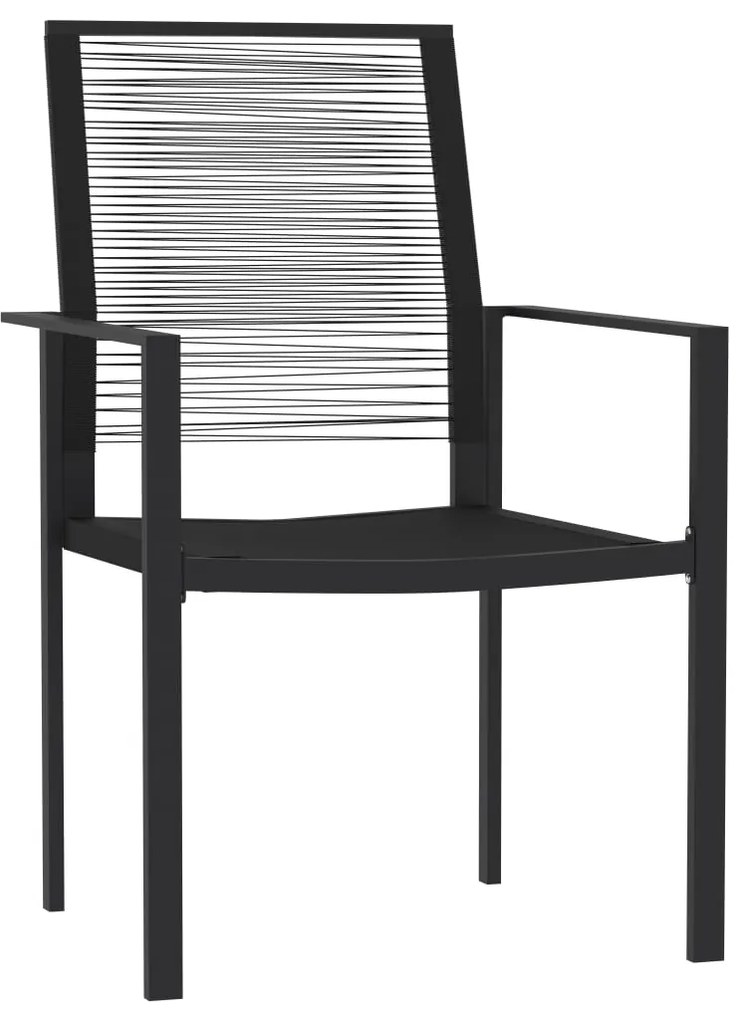 vidaXL Σετ Τραπεζαρίας Κήπου 3 Τεμαχίων Μαύρο