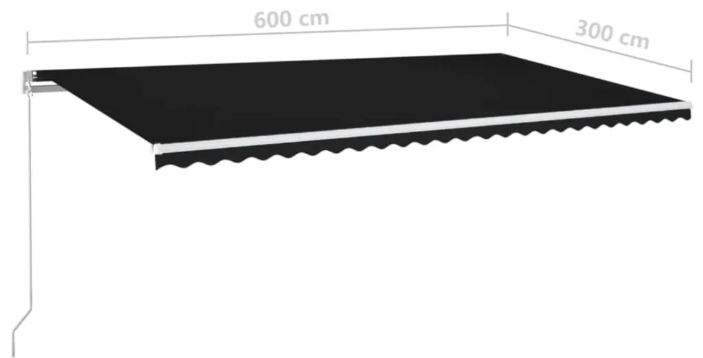 ΤΕΝΤΑ ΣΥΡΟΜΕΝΗ ΧΕΙΡΟΚΙΝΗΤΗ ΜΕ LED ΑΝΘΡΑΚΙ 600 X 300 ΕΚ. 3068964