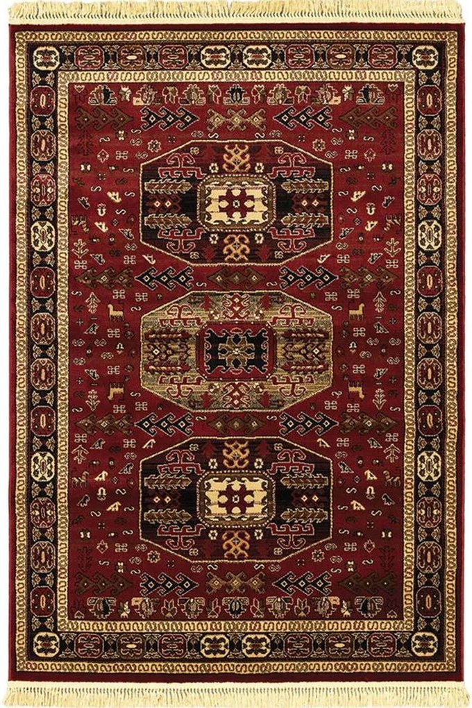 Χαλί Persia 6057 Burgundy Με Κρόσσι New Plan 80X150cm