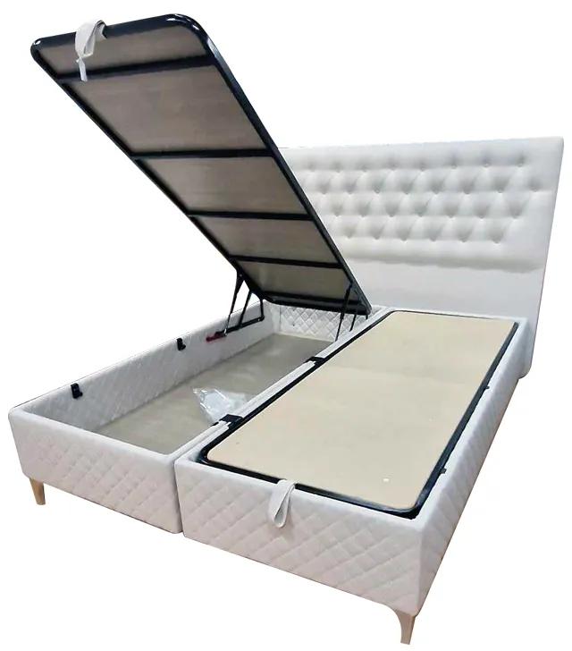 Κρεβάτι Delux με αποθηκευτικό χώρο 160x200 ύφασμα SB50
