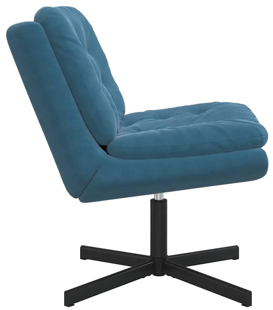vidaXL Γυριστή Χαλαρωτική Καρέκλα Μπλε 63 x 75 x 76 εκ Βελούδο