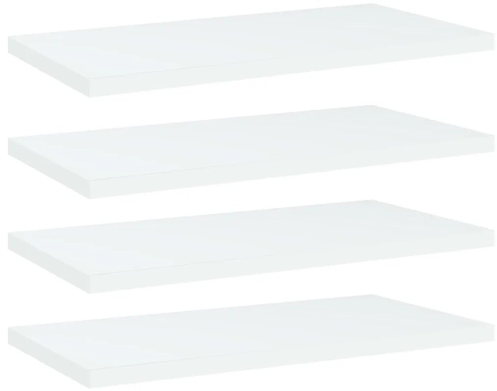 vidaXL Ράφια Βιβλιοθήκης 4 τεμ. Λευκά 40x20x1,5 εκ. από Επεξ.Ξύλο