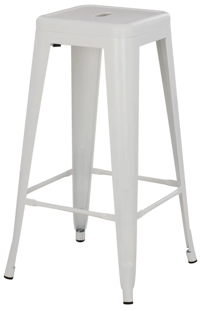 Σκαμπό μπάρ MELITA C8642.21 Μεταλλικό Λευκό ματ 43x43x78Yεκ. 43x43x78 εκ.