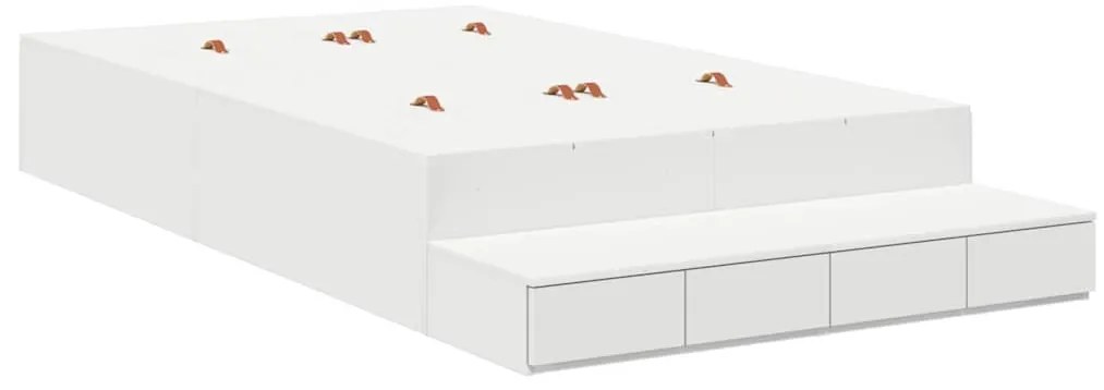 vidaXL Κρεβάτι με αποθηκευτικό χώρο Λευκό 236.5 x 120 x 31.5 εκατοστά