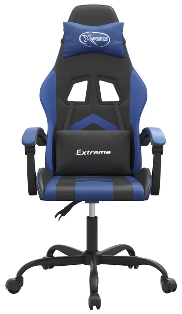 vidaXL Καρέκλα Gaming Μαύρο/Μπλε από Συνθετικό Δέρμα