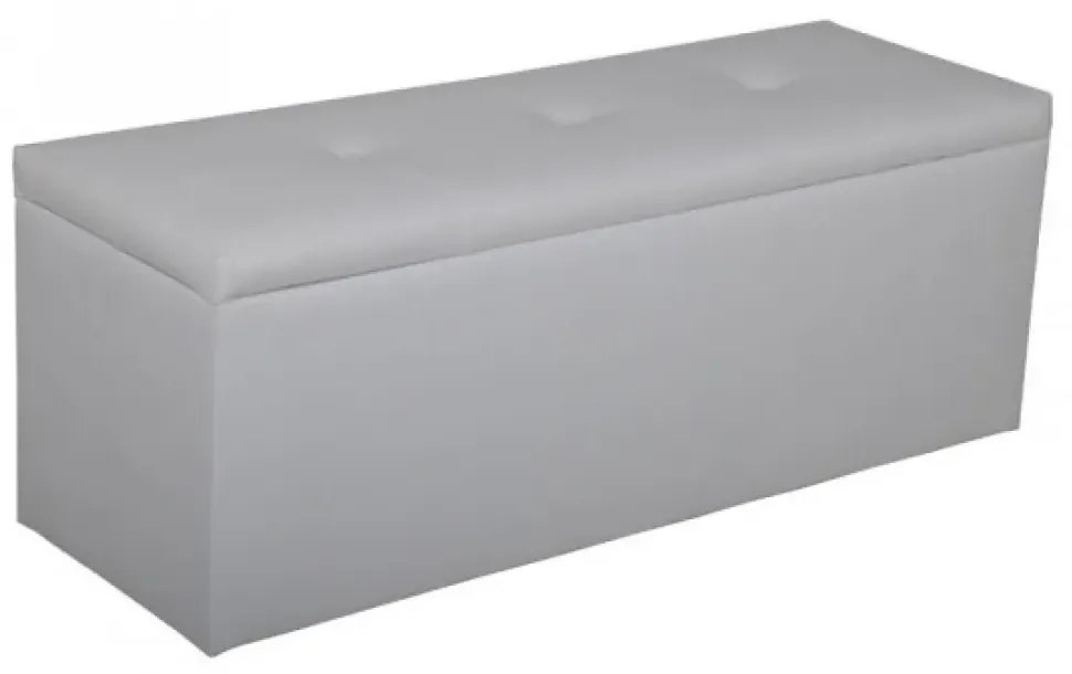 Σκαμπό με αποθηκευτικό χώρο, Praktik, Λευκό 100x33x39 εκ., Genomax Genom1210400059