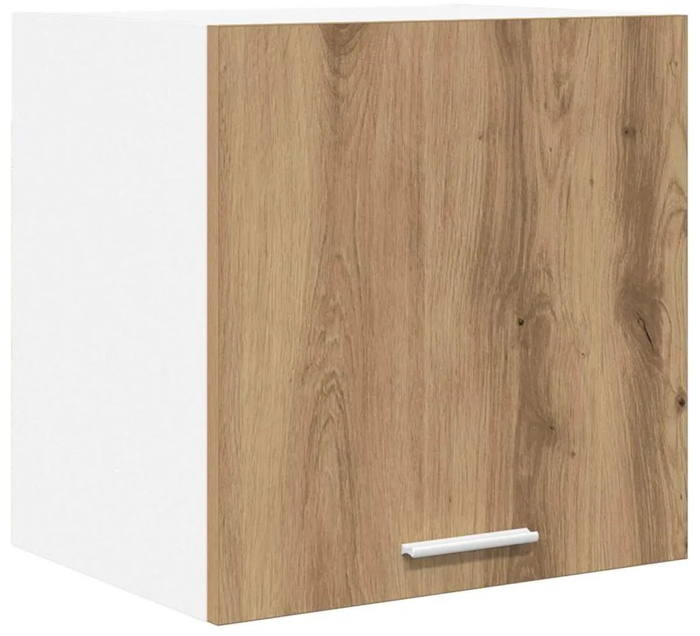 vidaXL Κρεμαστό ντουλάπι Riga 2 pcs Χειροποίητη Δρυς και Λευκό