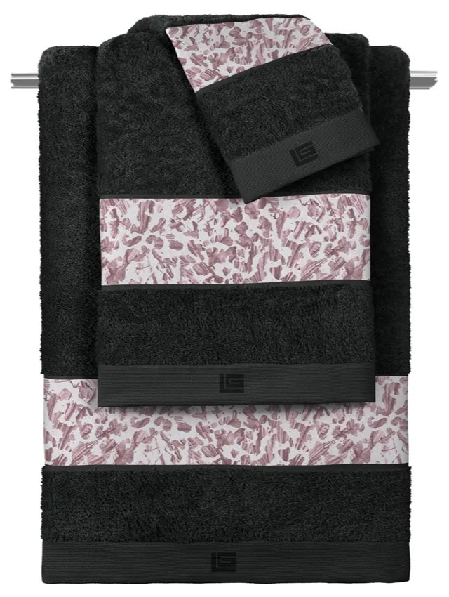 Πετσέτες Μπάνιου (Σετ 3τμχ) Guy Laroche Cult Melanze - Black 500gsm