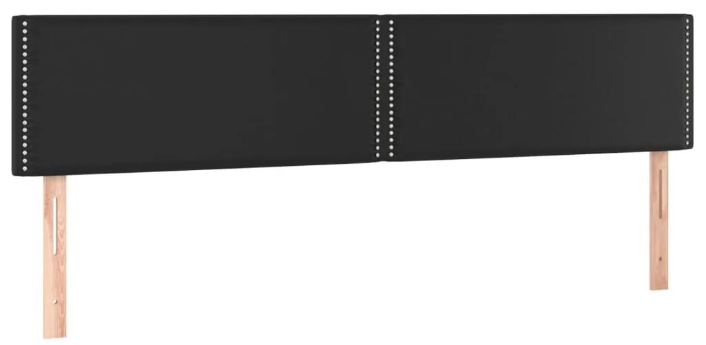 vidaXL Κρεβάτι Boxspring με Στρώμα Μαύρο 180x200εκ.από Συνθετικό Δέρμα