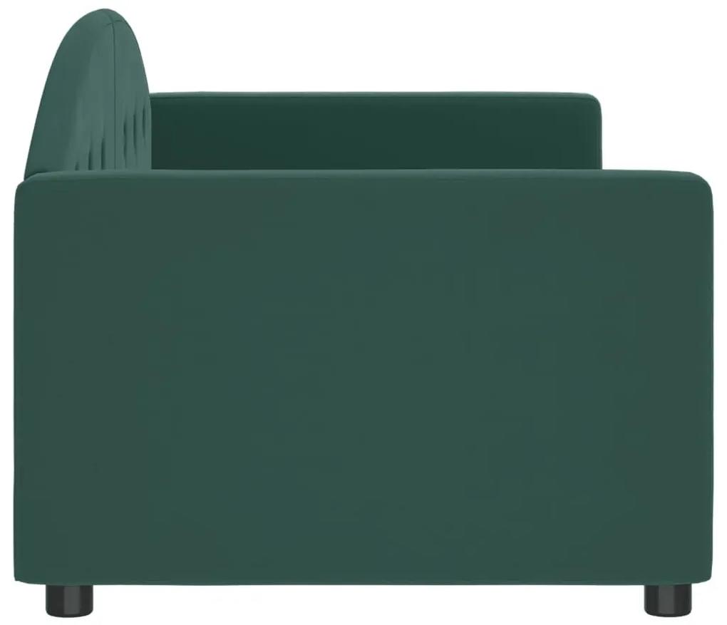 Καναπές Κρεβάτι Σκούρο Πράσινο 80 x 200 εκ. Βελούδινος - Πράσινο