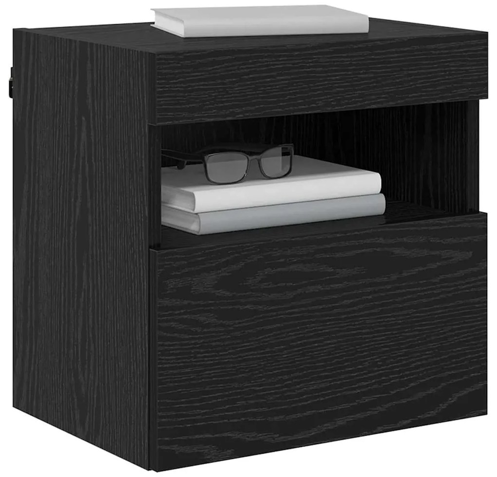 vidaXL Ντουλάπι Τηλεόρασης Τοίχου Επιτοίχιο Μαύρη Οξυά 40 x 30 x 40 εκ