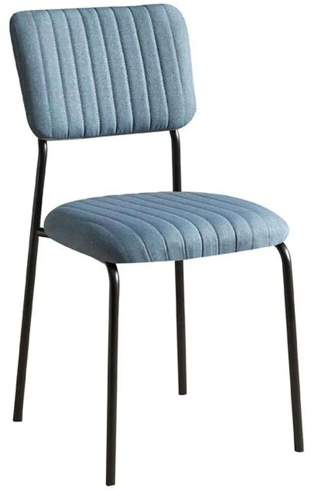 Καρέκλα 618-223-046 53x43x84cm Blue Metal, Fabric