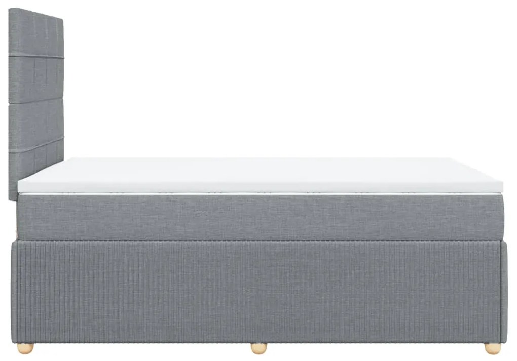 ΚΡΕΒΑΤΙ BOXSPRING ΜΕ ΣΤΡΩΜΑ ΑΝΟΙΧΤΟ ΓΚΡΙ 120X200 ΕΚ. ΥΦΑΣΜΑΤΙΝΟ 3294323