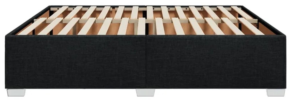 vidaXL Σκελετός Κρεβατιού Χωρίς Στρώμα Μαύρο 200x200 εκ. Υφασμάτινο