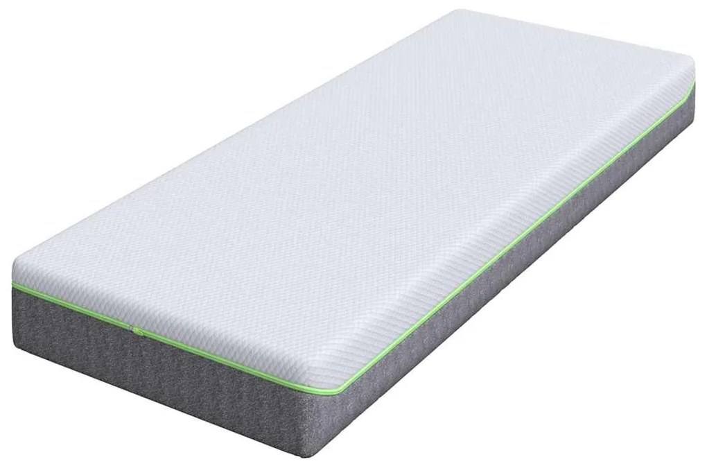 vidaXL Στρώμα Λευκό και Γκρι 80 x 200 cm Τσέπες ελατηρίων