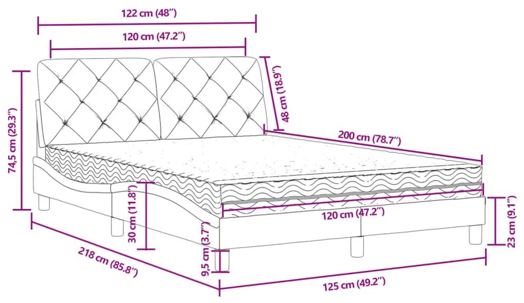 ΚΡΕΒΑΤΙ ΜΕ ΣΤΡΩΜΑ ΣΚΟΥΡΟ ΓΚΡΙ 120X200 ΕΚ. ΒΕΛΟΥΔΙΝΟ 3208647