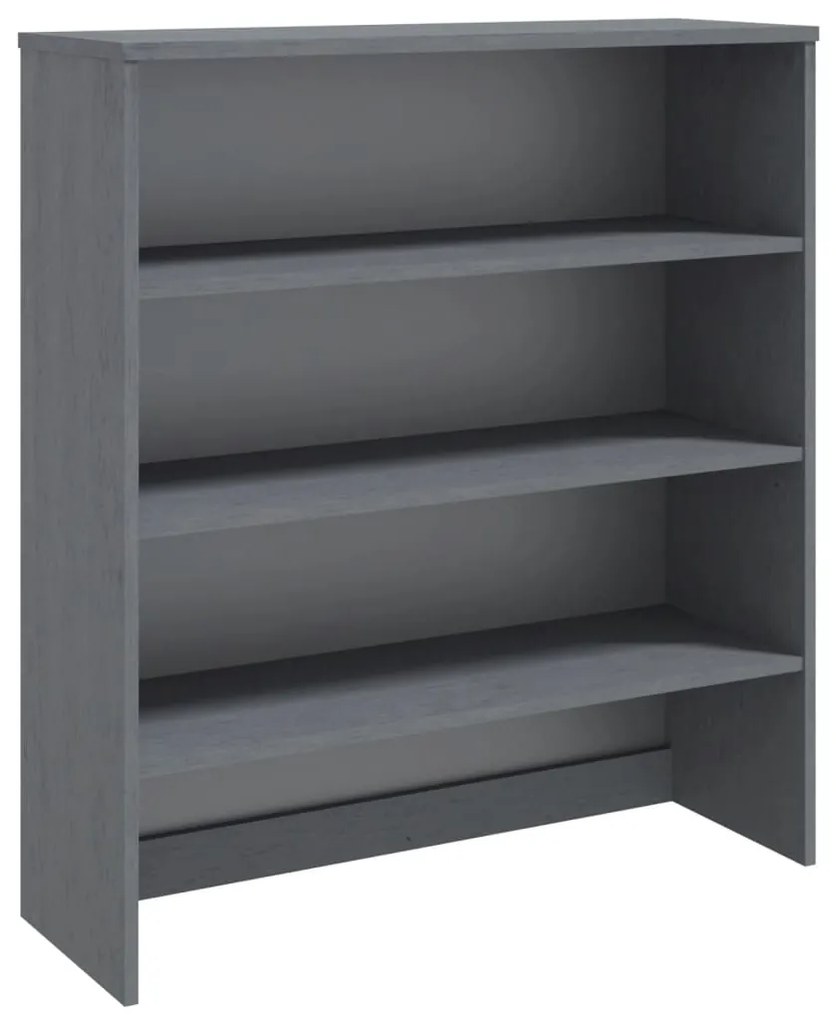 vidaXL Πάνω Μέρος Ντουλαπιού HAMAR Γκρι 90x30x100 εκ. Μασίφ Πεύκο