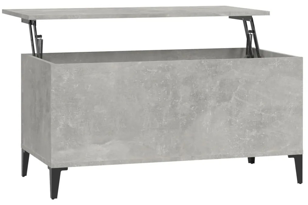 vidaXL Τραπεζάκι Σαλονιού Γκρι Σκυροδ. 90x44,5x45 εκ. Επεξεργ. Ξύλο