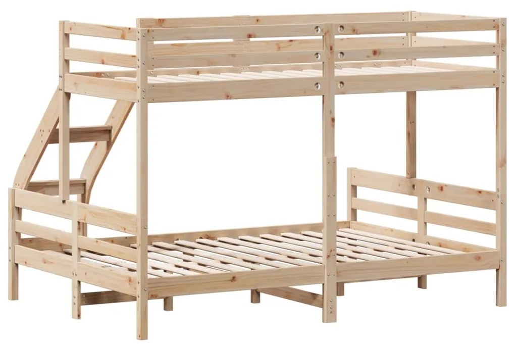 vidaXL Κουκέτα 90x200/140x200 εκ. από Μασίφ Ξύλο Πεύκου