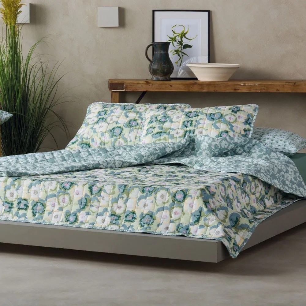 Κουβερλί Jella 02 Green-Lime Kentia Μονό 160x230cm Microfiber-Polyester