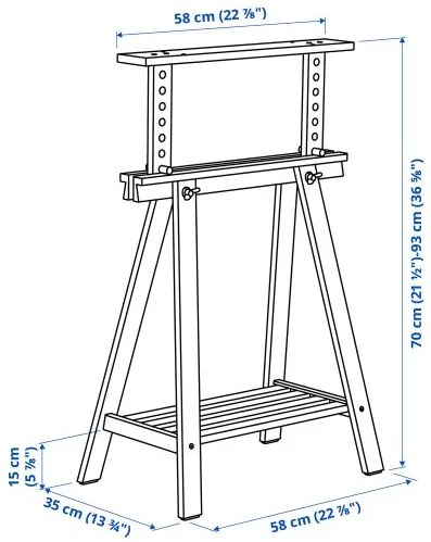 ANFALLARE/MITTBACK γραφείο, 140x65 cm 894.177.31