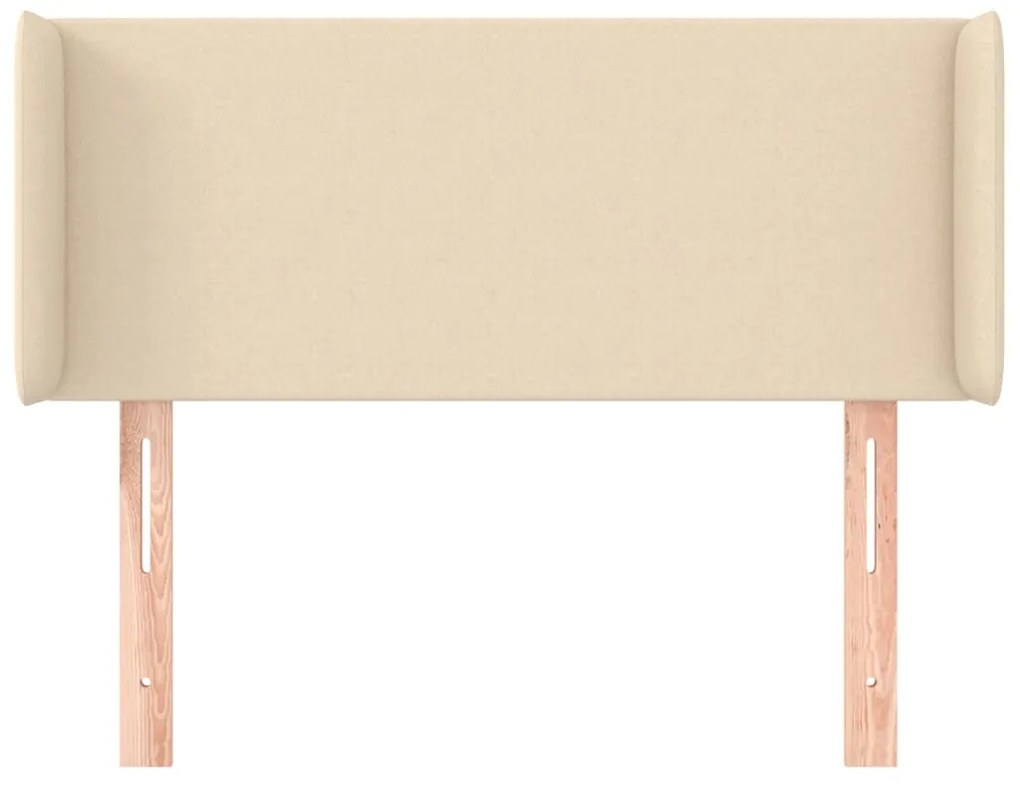 vidaXL Κεφαλάρι με Πτερύγια Κρεμ 103x16x78/88 εκ. Υφασμάτινο